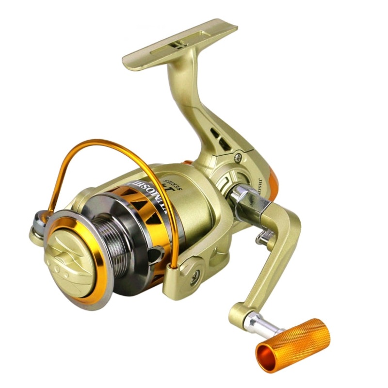YUMOSHI JF5000 Spinning Fishing Reel 5.2:1 Gear Ratio Metal Spool Saltwater Fishing Tools