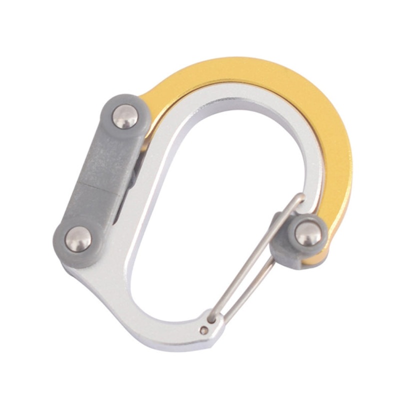 Aluminum Alloy D-Type Outdoor Mountaineering Hook (Gold S)