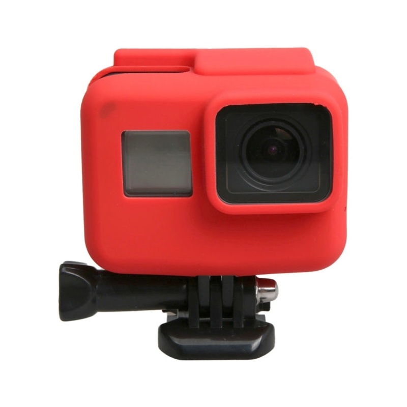 Original for GoPro HERO5 Silicone Border Frame Mount Housing Protective Case Cover Shell (Red)