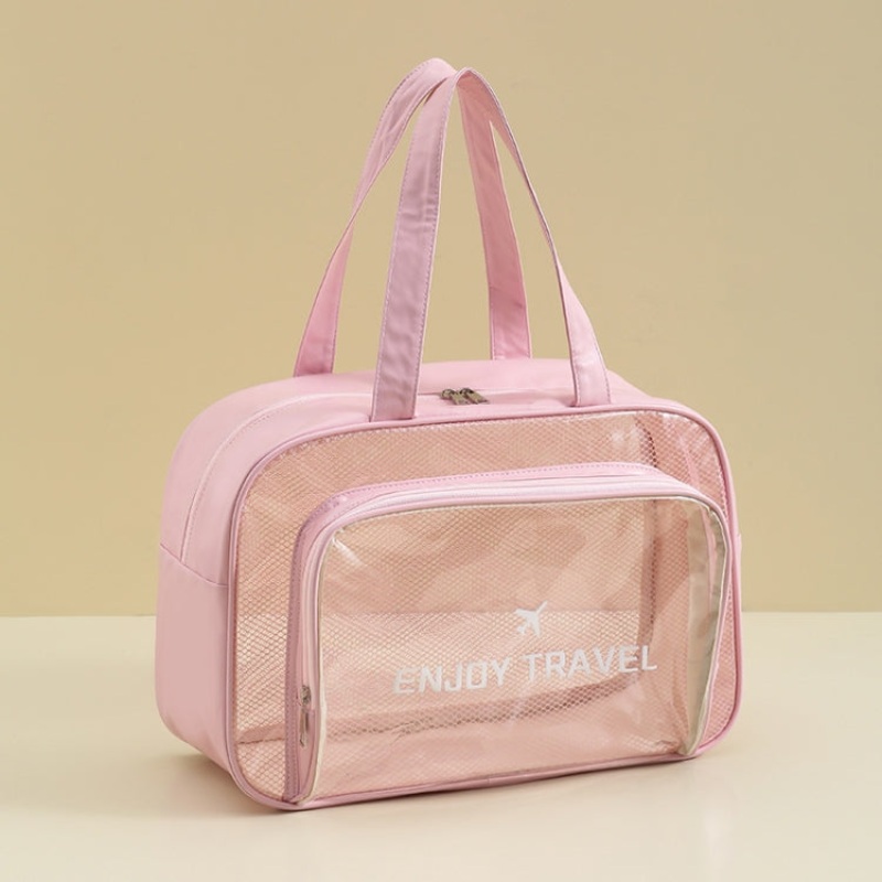 Waterproof Swimming Beach Bag Toiletries and Cosmetics Bag ((Pink))